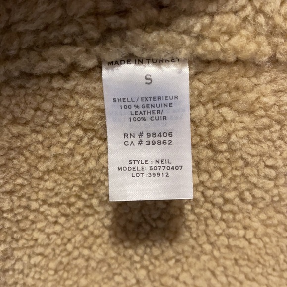 Theory Genuine Leather Shearling Coat - Picture 3 of 3